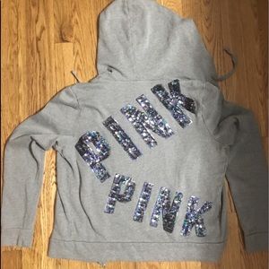 PINK full zip hoodie